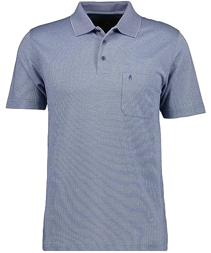 RAGMAN Herren Softknit-Polo Fishnet L, Taube-073 von RAGMAN