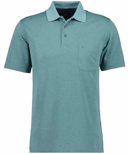 RAGMAN Herren Softknit-Polo Fischernetz Salbei-344, M von RAGMAN