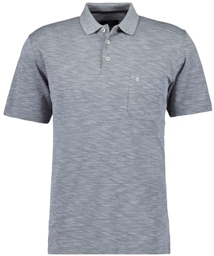 RAGMAN Herren Softknit-Polo Flammdesign Grau-Melange-012, XXL von RAGMAN