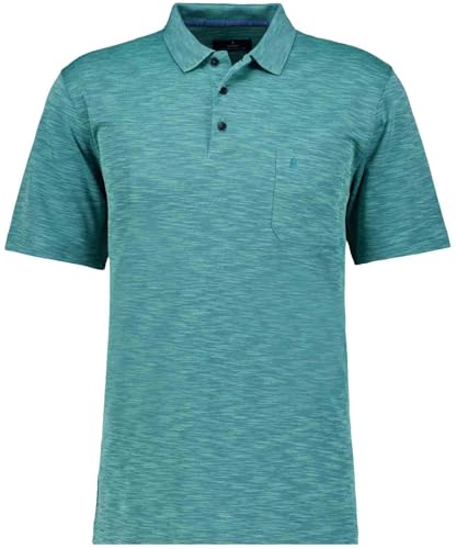 RAGMAN Herren Softknit-Polo Flammdesign Smaragd-340, XXL von RAGMAN