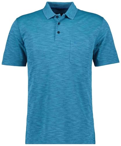 RAGMAN Herren Softknit-Polo Flammdesign Wasserblau-732, 3XL von RAGMAN