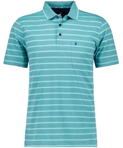 RAGMAN Herren Softknit-Polo Jersey, gestreift Smaragd-340, 3XL von RAGMAN