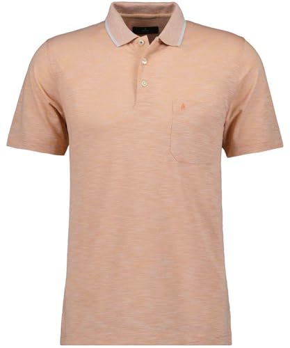 RAGMAN Herren Softknit-Polo gestreift, Flammdesign Apricot-527, L von RAGMAN