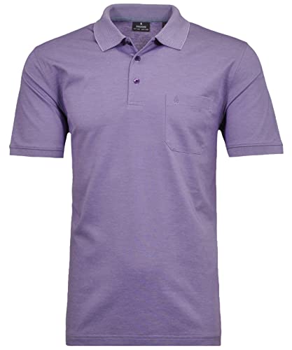 RAGMAN Herren Softknit-Polo mit Brusttasche, Kurzarm 4XL, Flieder-474 von RAGMAN