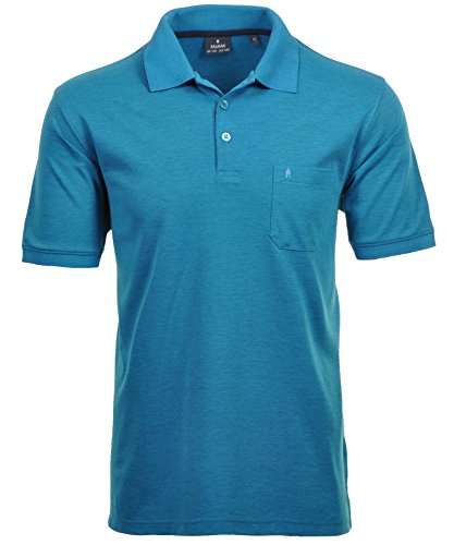 RAGMAN Herren Softknit-Polo mit Brusttasche, Kurzarm 7XL, Türkisblau-797 von RAGMAN