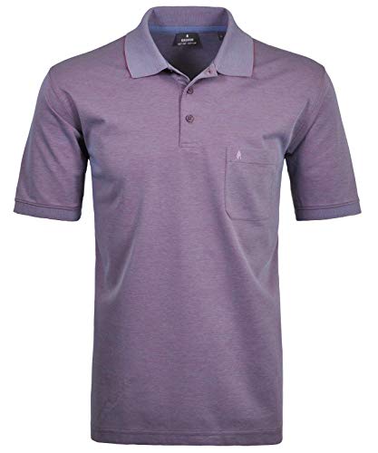 RAGMAN Herren Softknit-Polo mit Brusttasche, Kurzarm M, Lila-953 von RAGMAN