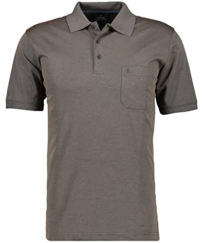 RAGMAN Herren Softknit-Polo mit Brusttasche, Kurzarm M, Taupe dunkel-867 von RAGMAN