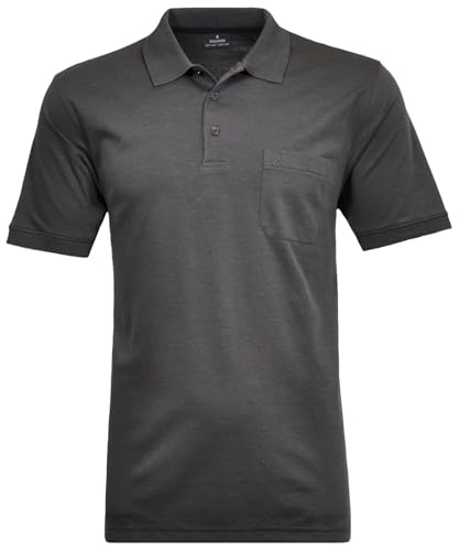 RAGMAN Herren Softknit-Polo mit Brusttasche, Kurzarm Schiefer-027, XXL von RAGMAN