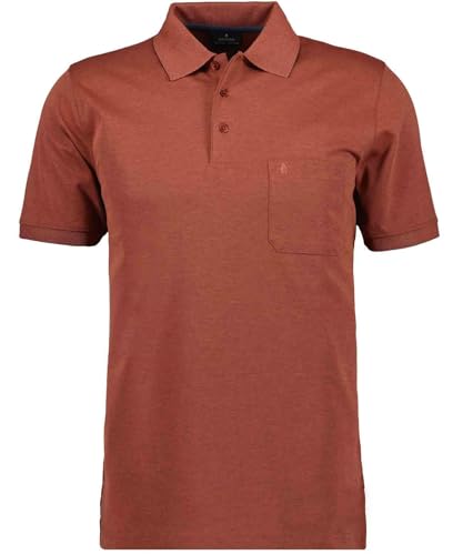 RAGMAN Herren Softknit-Polo mit Brusttasche, Kurzarm gebranntes Orange-543, 8XL von RAGMAN