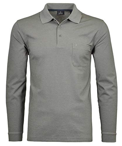 RAGMAN Herren Softknit-Polo mit Brusttasche, Langarm 3XL, Graphit-026 von RAGMAN