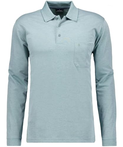 RAGMAN Herren Softknit-Polo mit Brusttasche, Langarm Salbei-344, XL von RAGMAN