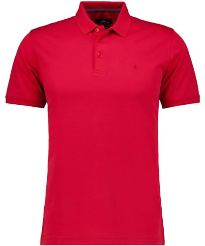 RAGMAN Herren Softknit-Polo modern fit Hellrot-610, L von RAGMAN