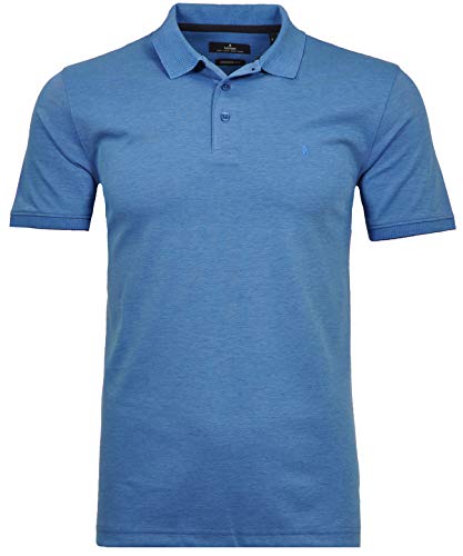 RAGMAN Herren Softknit-Polo modern fit M, Aqua-702 von RAGMAN