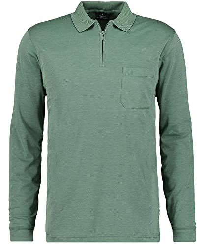 RAGMAN Herren Softknit-Poloshirt Langarm mit Zip 6XL, Schilf-341 von RAGMAN