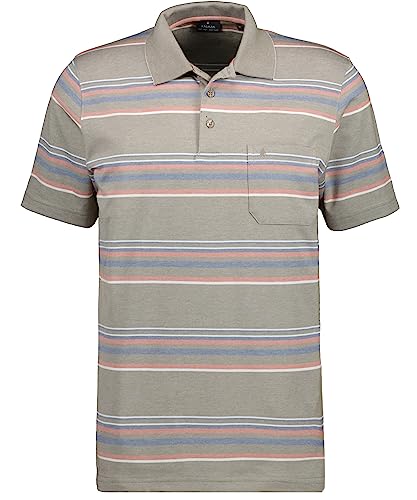 RAGMAN Herren Softknit-Poloshirt gestreift 3XL, Kitt-881 von RAGMAN