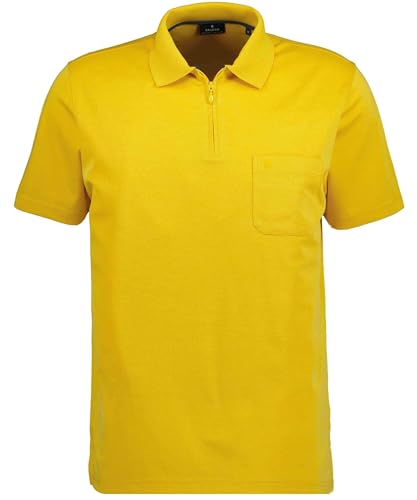 RAGMAN Herren Softknit-Poloshirt mit Zip Gelb-050, 3XL von RAGMAN