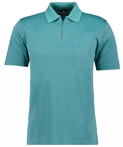 RAGMAN Herren Softknit-Poloshirt mit Zip 4XL, Smaragd-340 von RAGMAN