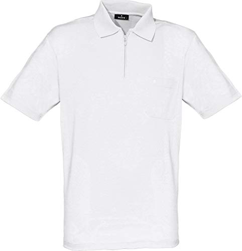 RAGMAN Herren Softknit-Poloshirt mit Zip 4XL, Weiss-006 von RAGMAN
