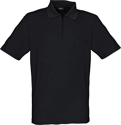 RAGMAN Herren Softknit-Poloshirt mit Zip 5XL, Schwarz-009 von RAGMAN