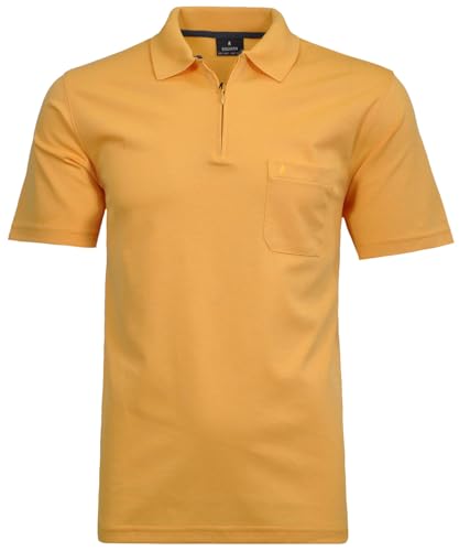 RAGMAN Herren Softknit-Poloshirt mit Zip Sonnengelb-505, 4XL von RAGMAN