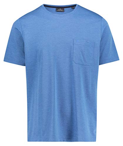 RAGMAN Herren Softknit T-Shirt Rundhals, mit Brusttasche 4XL, Aqua-702 von RAGMAN