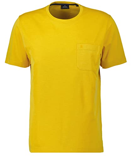 RAGMAN Herren Softknit T-Shirt Rundhals, mit Brusttasche L, Gelb-050 von RAGMAN