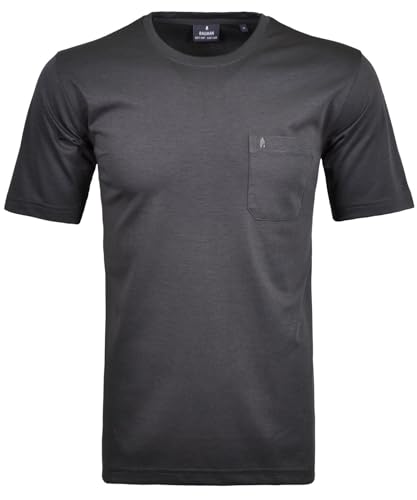 RAGMAN Herren Softknit T-Shirt Rundhals, mit Brusttasche S, Anthrazit-019 von RAGMAN