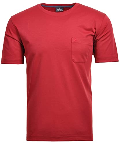 RAGMAN Herren Softknit T-Shirt Rundhals, mit Brusttasche XL, Erdbeere-665 von RAGMAN