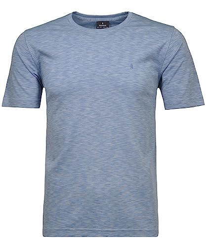 RAGMAN Herren Softknit-T-Shirt mit Rundhals und Flamm-Optik XXL, Blau-177 von RAGMAN