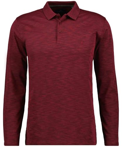 RAGMAN Herren Softknitpolo Flammdesign, Langarm Rot-060, XXL von RAGMAN