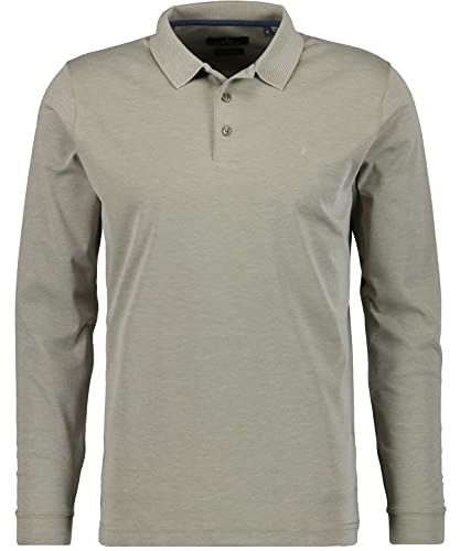 RAGMAN Herren Softknitpolo Langarm Modern Fit 3XL, Kitt-881 von RAGMAN