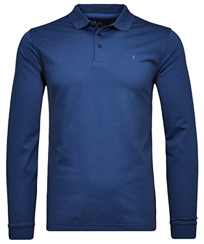 RAGMAN Herren Softknitpolo Langarm Modern Fit XL, Dunkelblau-793 von RAGMAN