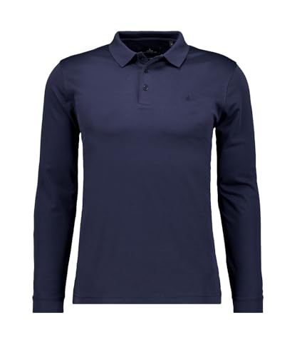 RAGMAN Herren Softknitpolo Langarm Modern Fit Marine-070, XXL von RAGMAN