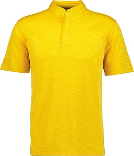 RAGMAN Herren Softknitpolo mit Stehkragen und Flammdesign L, Gelb-050 von RAGMAN