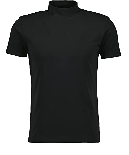 RAGMAN Herren Stehkragen-Shirt, Body fit XL, Schwarz-009 von RAGMAN