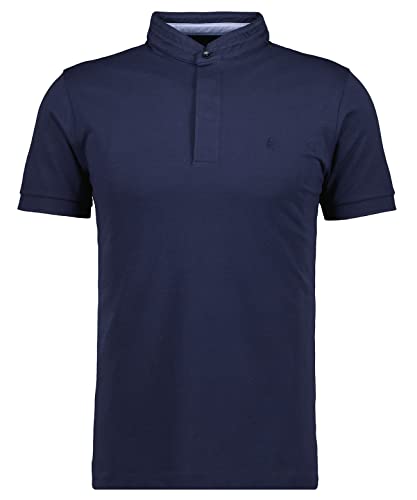 RAGMAN Herren Stehkragen-Shirt mit Knopfleiste XL, Dunkelblau-711 von RAGMAN