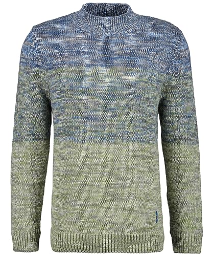 RAGMAN Herren Stehkragen-Strickpullover L, Neon grün-302 von RAGMAN