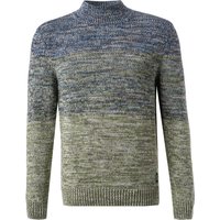 RAGMAN Herren Stehkragenpullover blau Baumwolle unifarben von RAGMAN