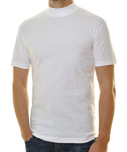 RAGMAN Herren Stehkragenshirt Kurzarm 4XL, Weiss-006 von RAGMAN