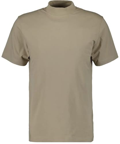 RAGMAN Herren Stehkragenshirt Kurzarm 6XL, Beige-Melange-081 von RAGMAN