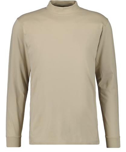 RAGMAN Herren Stehkragenshirt Langarm Beige-Melange-081, M von RAGMAN