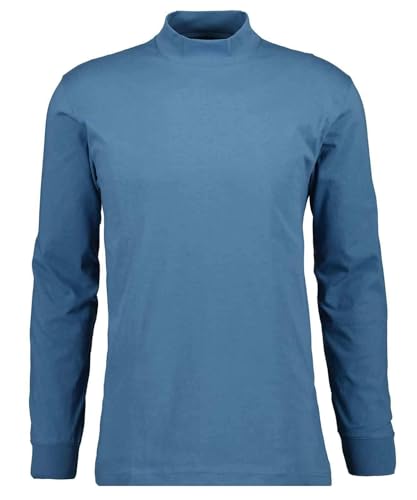 RAGMAN Herren Stehkragenshirt Langarm Blau-717, 5XL von RAGMAN