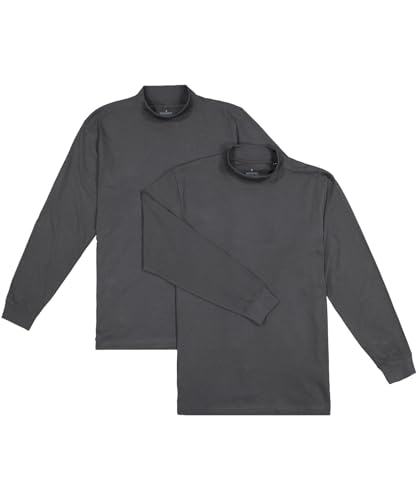 RAGMAN Herren Stehkragenshirt Langarm 2er Pack Schwarz-009, XXL von RAGMAN