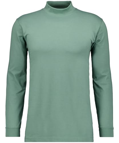 RAGMAN Herren Stehkragenshirt Langarm Grün-382, M von RAGMAN