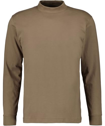RAGMAN Herren Stehkragenshirt Langarm Kastanie-089, XL von RAGMAN