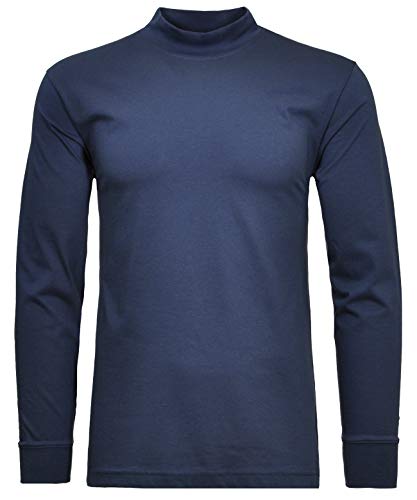 RAGMAN Herren Stehkragenshirt Langarm M, Nachtblau-079 von RAGMAN