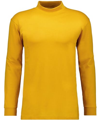 RAGMAN Herren Stehkragenshirt Langarm Ocker-530, M von RAGMAN