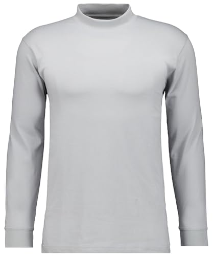 RAGMAN Herren Stehkragenshirt Langarm Silber-024, XXL von RAGMAN