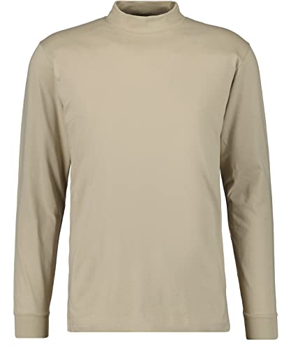 RAGMAN Herren Stehkragenshirt Langarm XL, Beige-Melange-081 von RAGMAN