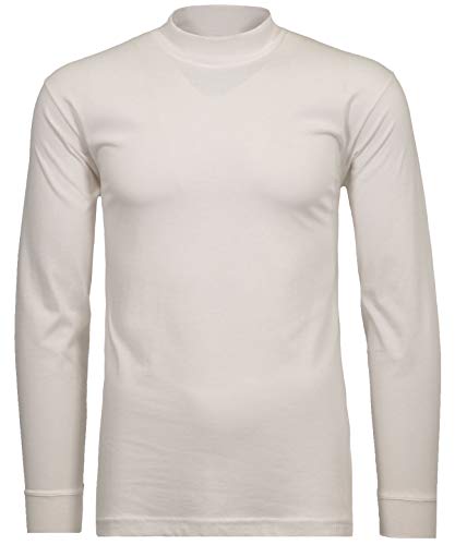 RAGMAN Herren Stehkragenshirt Langarm XL, Ecru-008 von RAGMAN